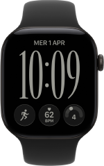 Apple Watch Series 12, boîtier en aluminium, noir, cadran Responsive Art, Bracelet Sport, noir
