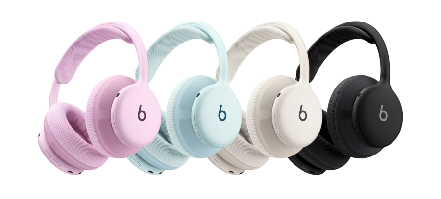 Casque Beats 360 en quatre coloris : rose, bleu, ivoire et noir