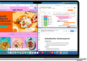 MacBook Air avec plusieurs apps ouvertes