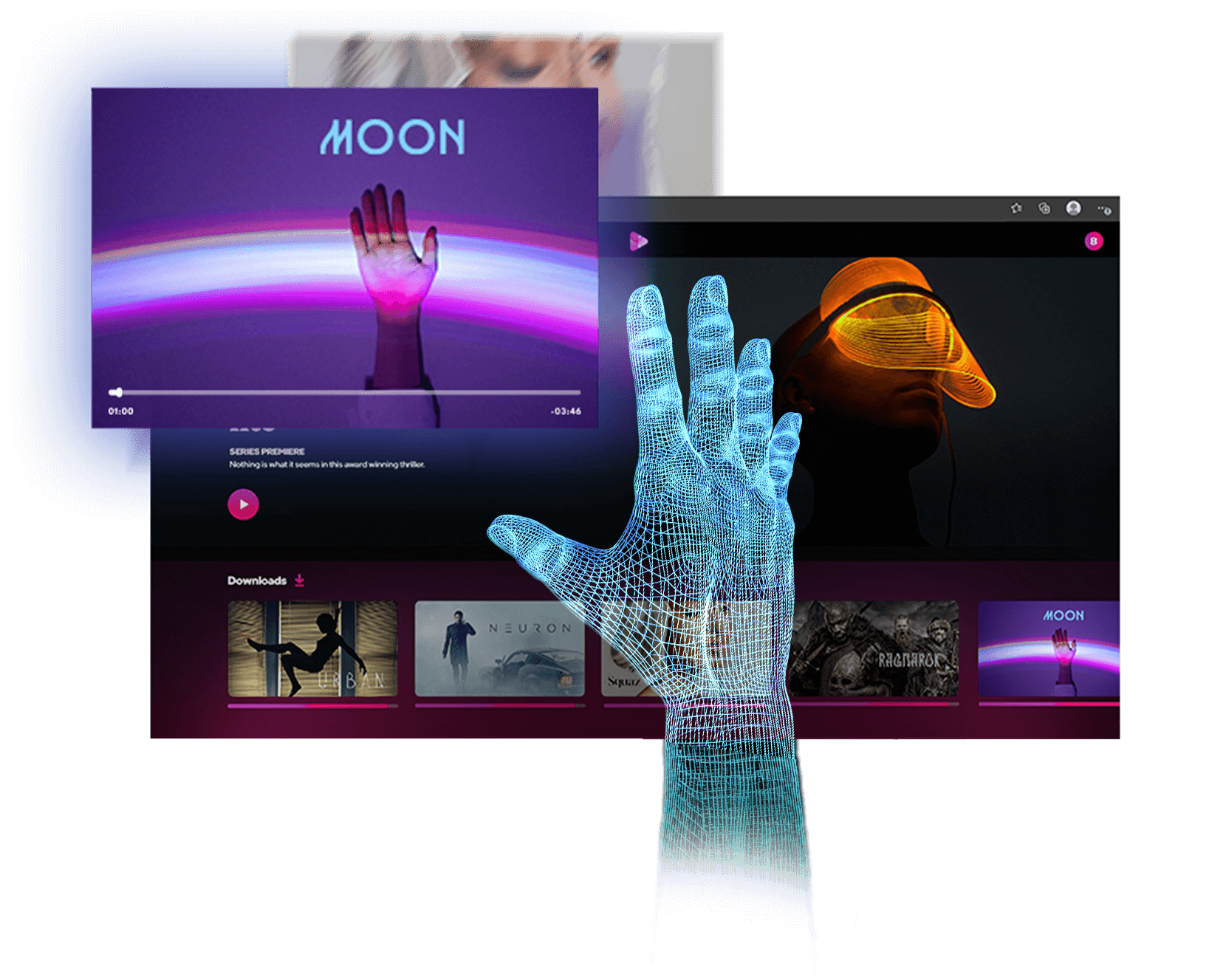 UI commandée à la main