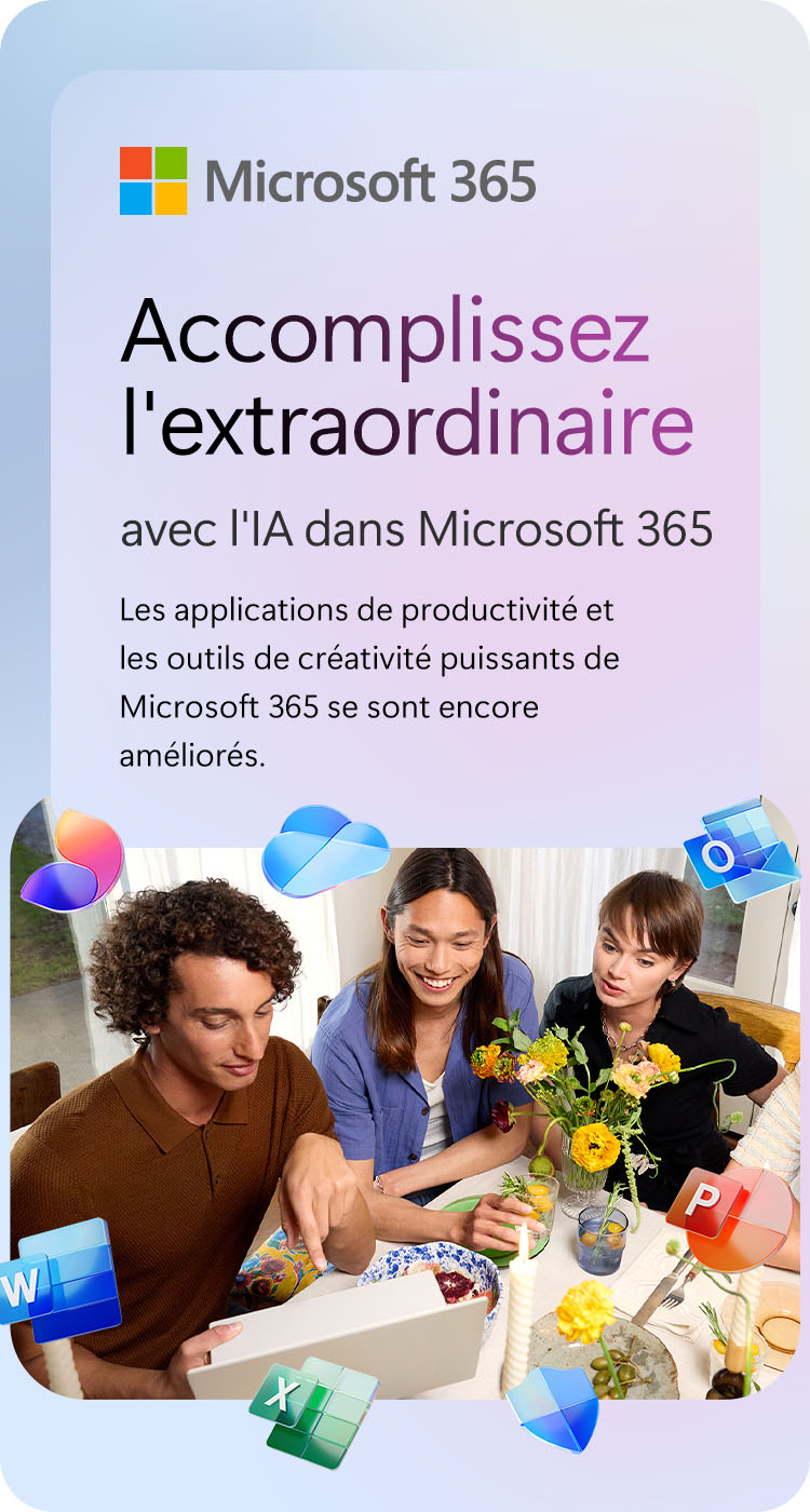 Accomplissez l’extraordinaire avec l’IA dans Microsoft 365